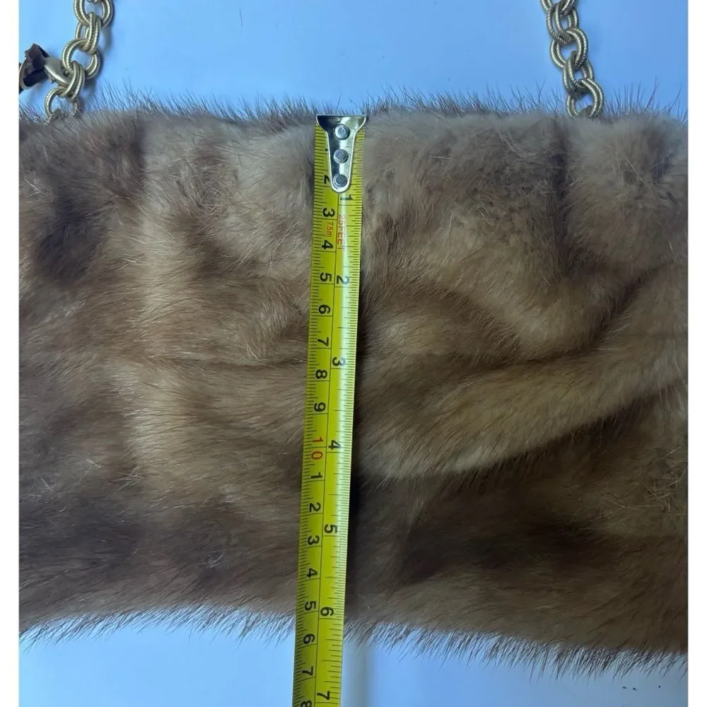 Vintage Ella Gray Collection Natural Mink Fur Shoulder Bag - Picture 6 of 9
